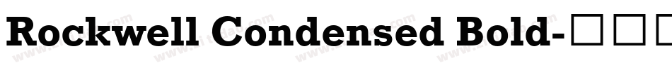 Rockwell Condensed Bold字体转换
